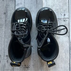 Black Patent Leather Boots